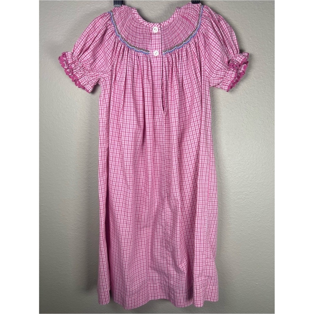 Bundle Smocked Bishop Dresses 3T 4T Pink Gingham Hula Paisley Sweet South - Picture 4 of 13